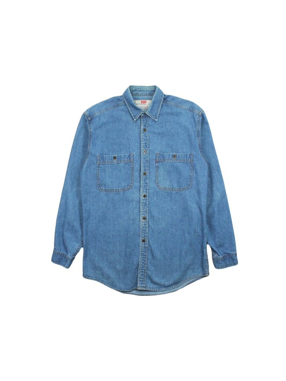 Vintage Levi's Medium Wash Denim Button Up Shirt S
